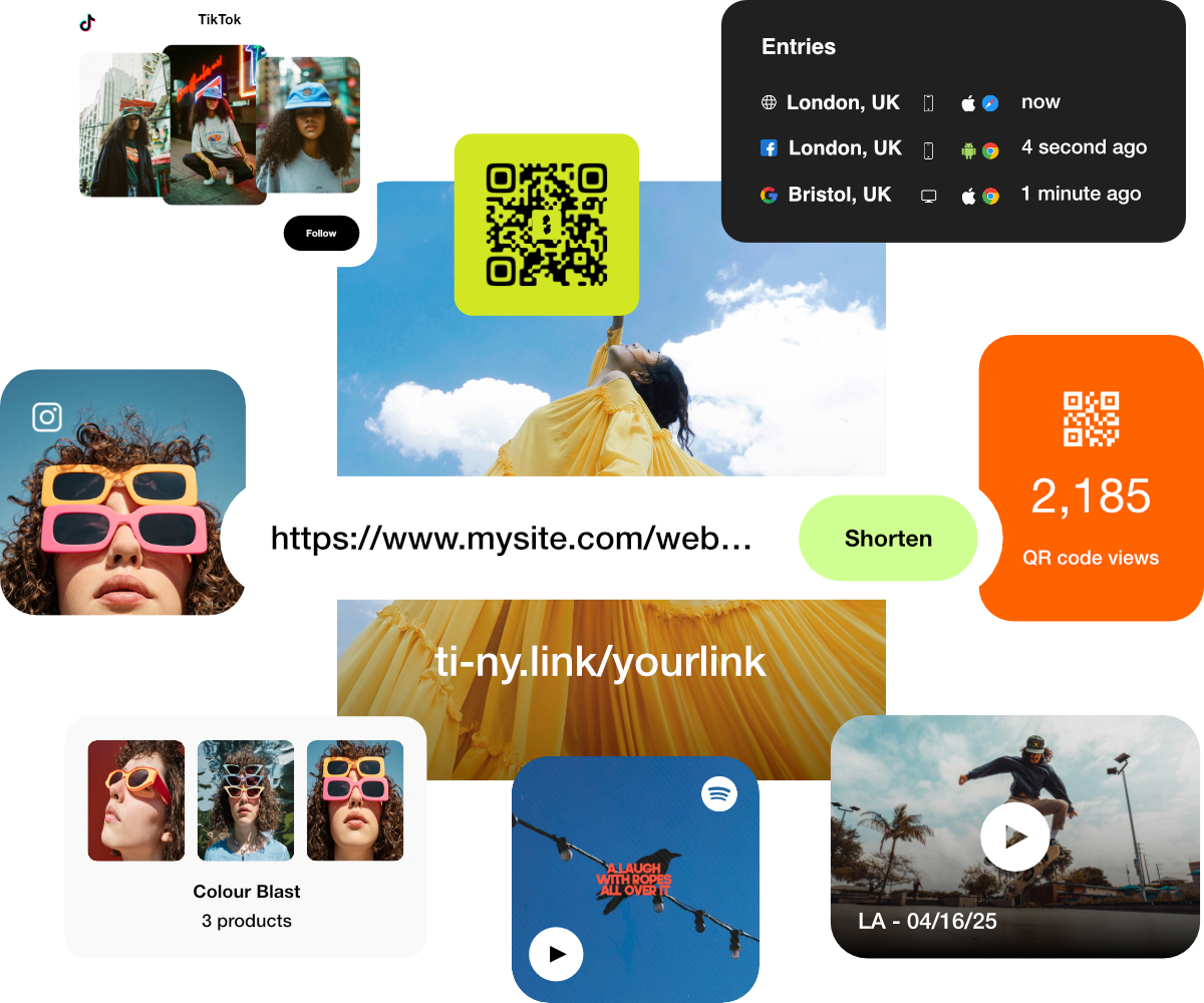 Screenshot of biolink page examples